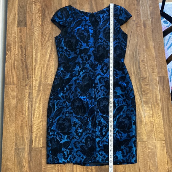 NWT Anthropologie Eva Franco blue/black damask floral dress size 6 - Picture 9 of 9